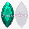 Acrylic (Lucite) Navettes Rhinestones 15mm x 7mm